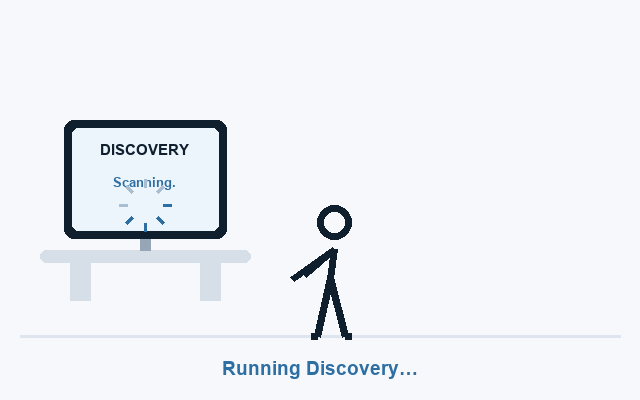 Stick figure fails with legacy discovery until a TekWurx superhero makes it work